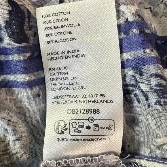 Free People Dainty Ruffle Cottage Garden Wonders Maxi Dress in Blue Combo Large - Picture 11 of 14